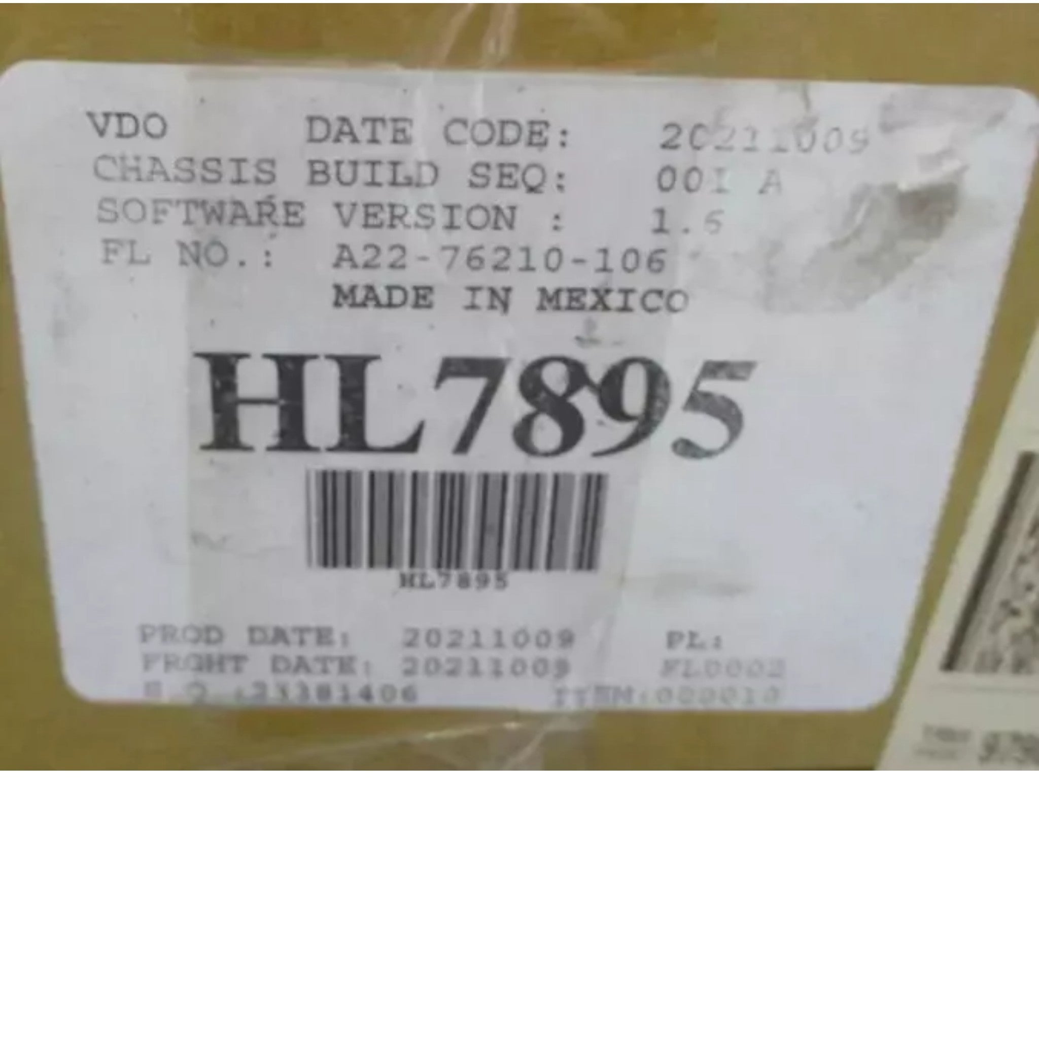 A2276210106 Genuine Freightliner Speedometer Instrument Cluster