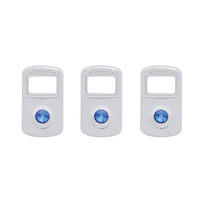 Blue Crystal Rocker Switch Cover - Pack of 3