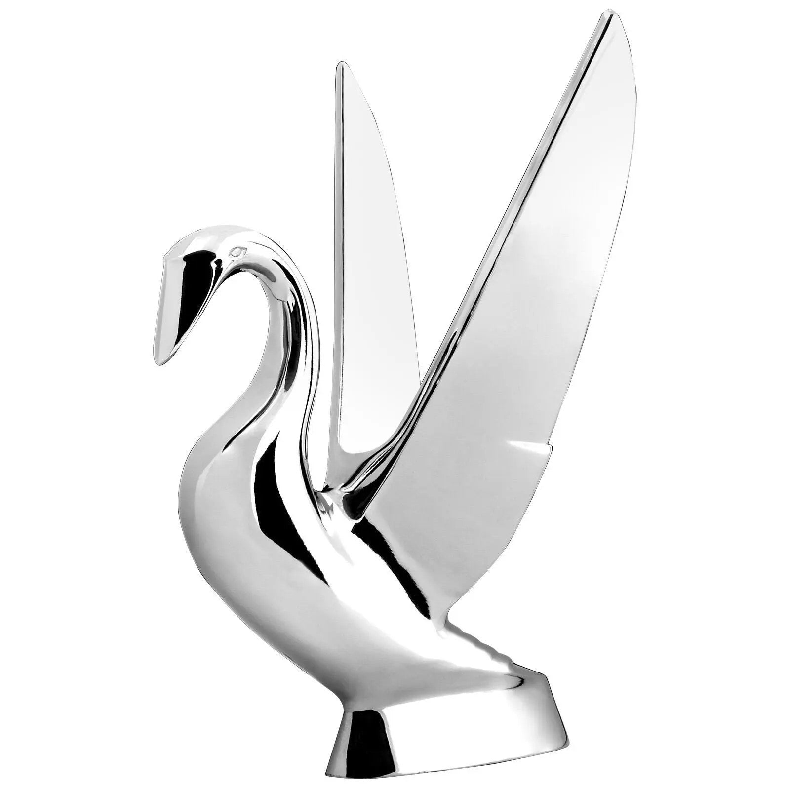 Chrome Deluxe Swan Hood Ornament