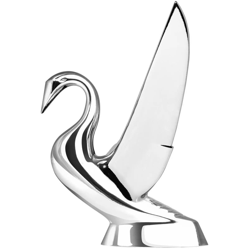 Chrome Deluxe Swan Hood Ornament