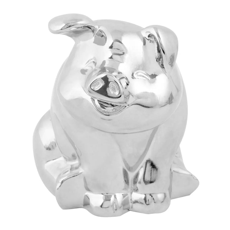 Chrome Smiling Pig Hood Ornament