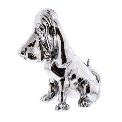 Chrome Bassett Hound Hood Ornament