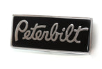 Peterbilt Black / Chrome Rectangle Emblem