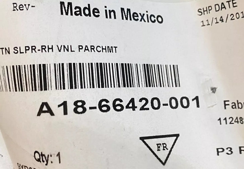 A18-66420-001 Genuine Freightliner Right Side Sleeper Curtain